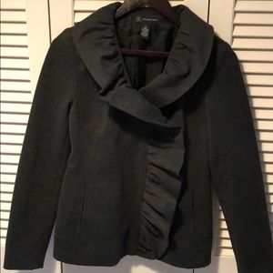 *donating soon* Gray ruffle coat